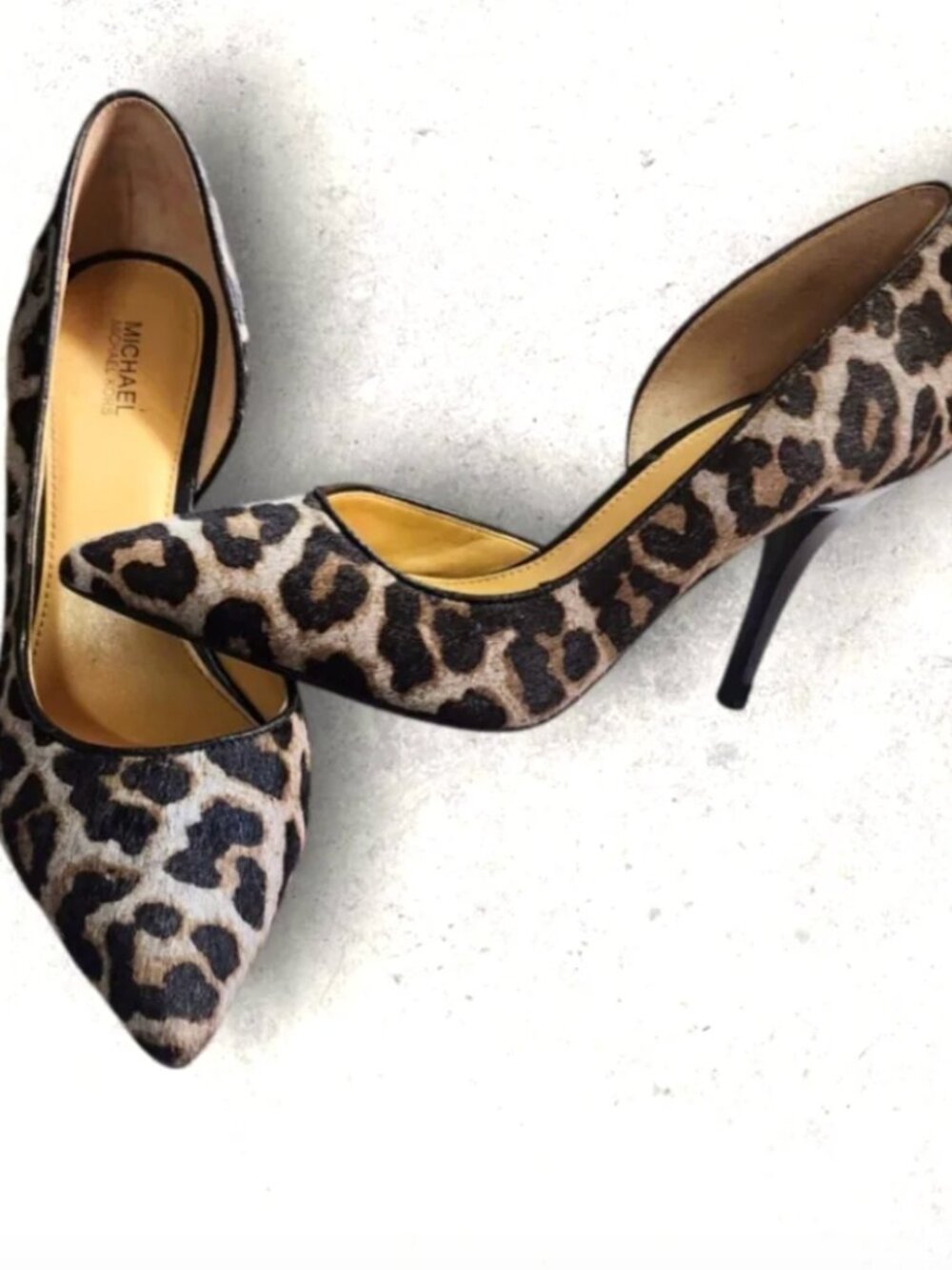 Michael Kors Keke Leopard Print Calf Hair Pumps Size 8.5
